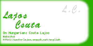 lajos csuta business card